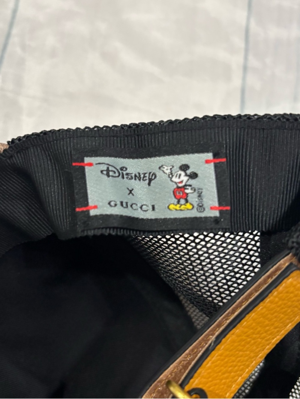 Gucci Brown Monogram Mickey Mouse Trucker Cap - Picture 5 of 8